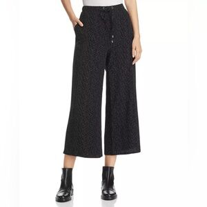 NWT Eileen Fisher Morse Code Print Wide Leg Crop Pants XL